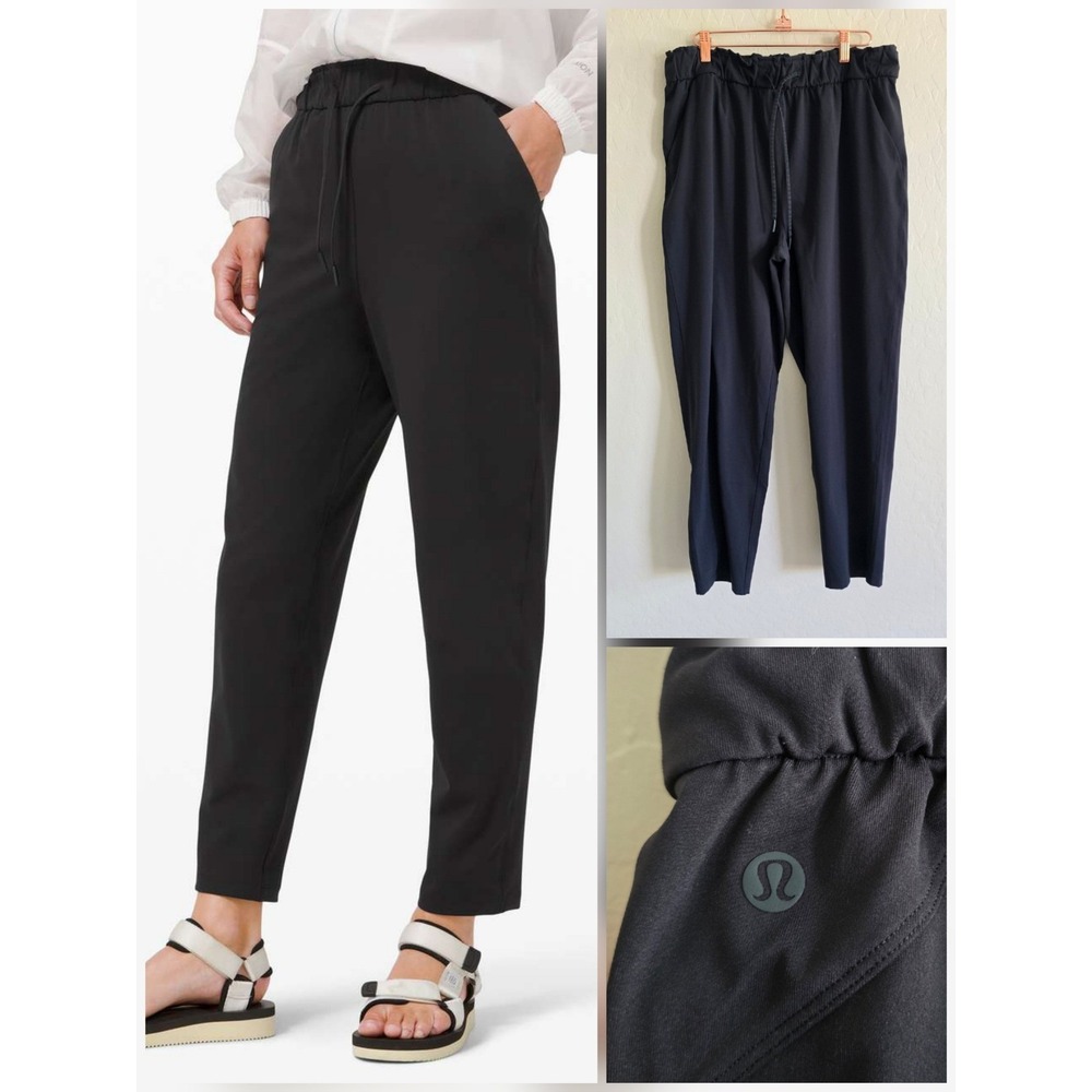 Lululemon Black Keep Moving Pant 7/8 High-Rise Size 12 Activewear